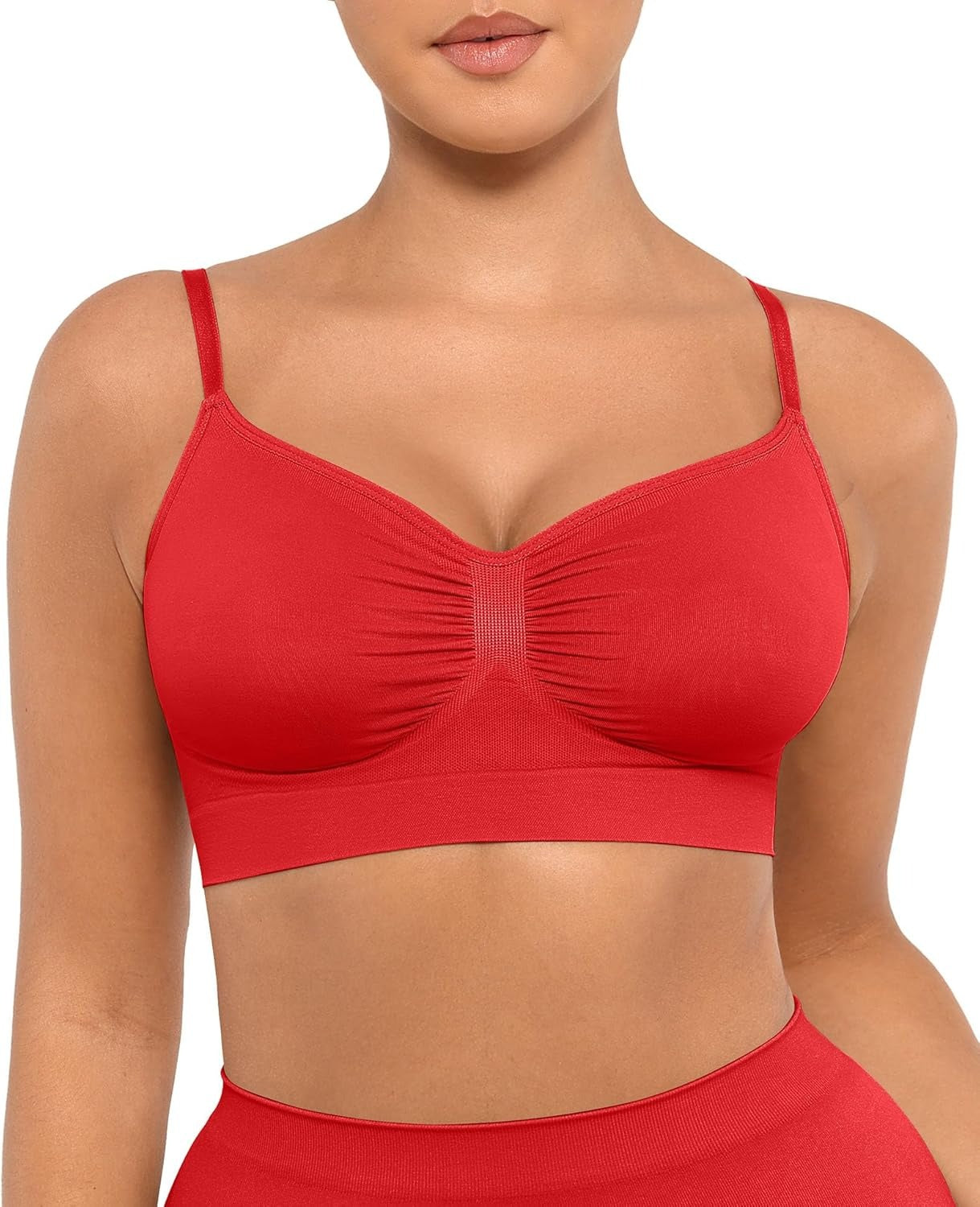 Women's Wireless Sculpt Bra Comfort Bralettes No Underwire Unlined Cami Bra Seamless Tshirt Bras Sports Bra Bralette Basic Comfortable Fit Womenswear Everyday Deals For You Days
